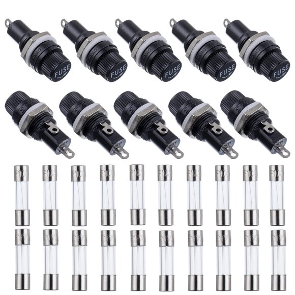 Kit de portafusibles BOJACK 5x20 mm 10A 15A 250VAC