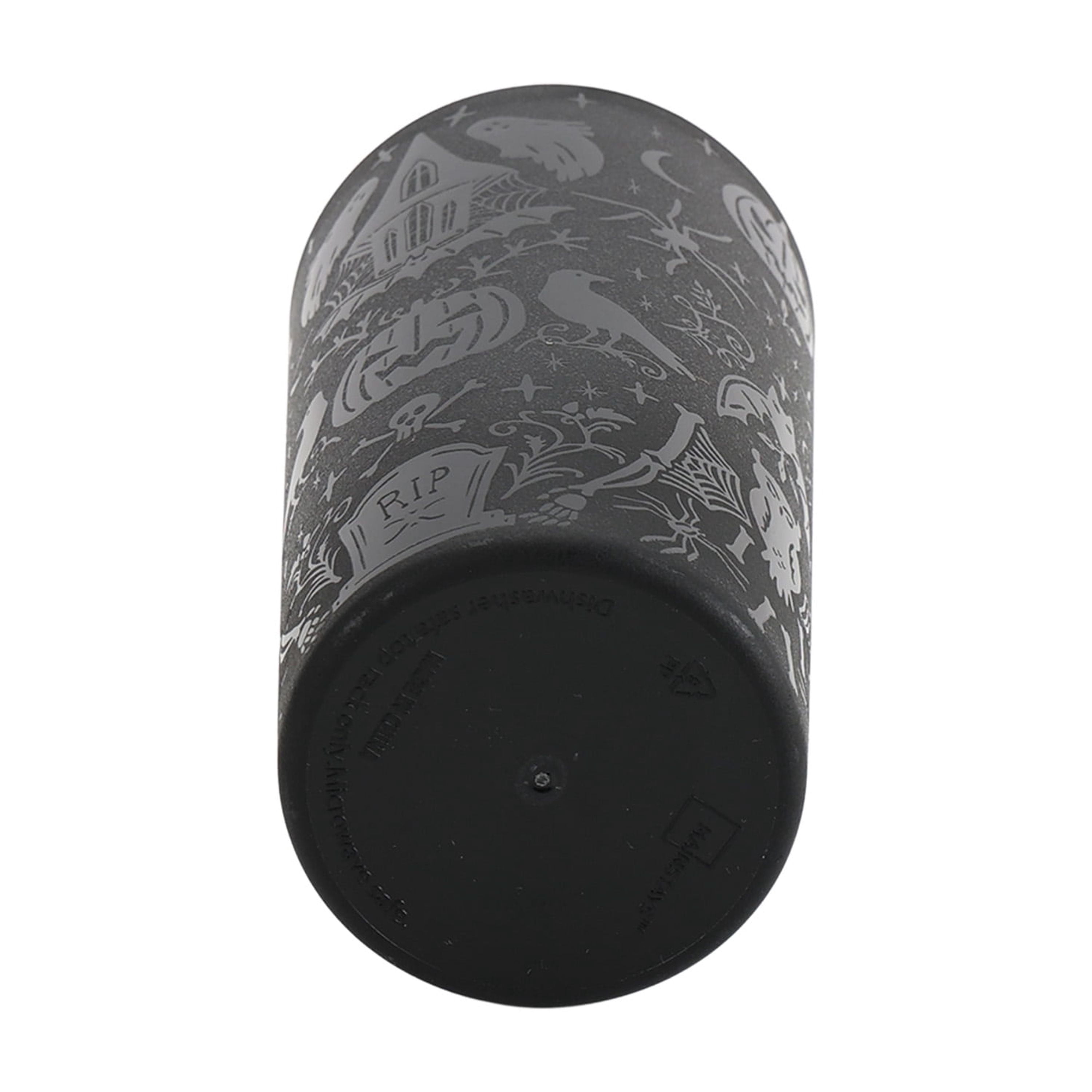 Mainstays 26 Ounce Round Plastic Etched Halloween Tumbler, Black