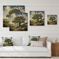 thumbnail image 4 of Designart "Lone Oak Countryside painting" Landscapes Print on Natural Pine Wood, 4 of 5