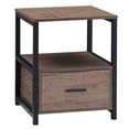 thumbnail image 6 of VECELO Nightstand with Drawer and Open Shelf, Side Table for Bedroom, Living Room, Dark Brown, 6 of 8