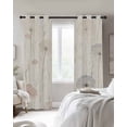 thumbnail image 3 of Dandelion Retro Leaves Blackout Curtains 45 Inches Long for Bedroom, Farmhouse Botanical Watercolor Thermal Insulated Room Darkening Black Out Window Curtain Panels Grommet Drapes for Living Room, 3 of 8
