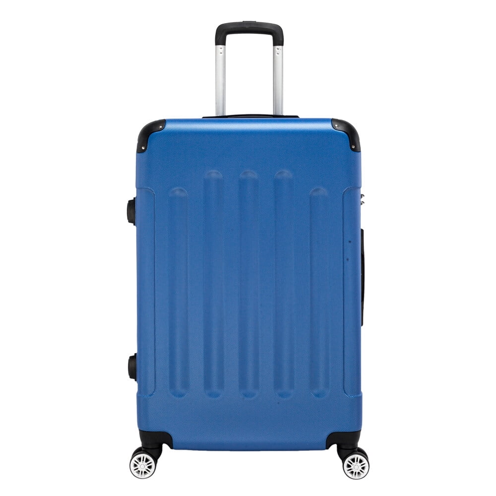 3-Piece Travel Lightweight Suitcases, ABS Trolley Case (20"/24"/28"), with Rolling Wheels, Lightweight, Large Capacity, Suitable for Travel, Dark Blue