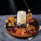 thumbnail image 5 of Anillo para Velas con Forma de Hoja de Arce y Bayas | Decoración de Mesa para Acción de Gracias y Halloween | Soporte Decorativo de Plástico de 25 Cm para Velas y Centros de Mesa, 5 of 7