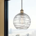 thumbnail image 2 of Innovations Lighting  Ballston Athens Deco Swirl - 1 Light 10" Cord Hung Mini Pendant Brushed Brass, 2 of 2