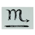 thumbnail image 1 of Zodiac Scorpio Cutting Board, Brushstroke Sign in Hand Painted Style Birth Future Prediction, Decorative Tempered Glass Cutting and Serving Board, Small Size, Black and White, by Ambesonne, 1 of 1