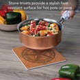 thumbnail image 5 of Thirstystone Leather Lonestar 8" Cork Back Square Stone Trivet, 5 of 6