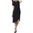 thumbnail image 1 of Sanctuary Clothing Vestido asimétrico de un hombro para mujer, negro, extragrande, 1 of 1