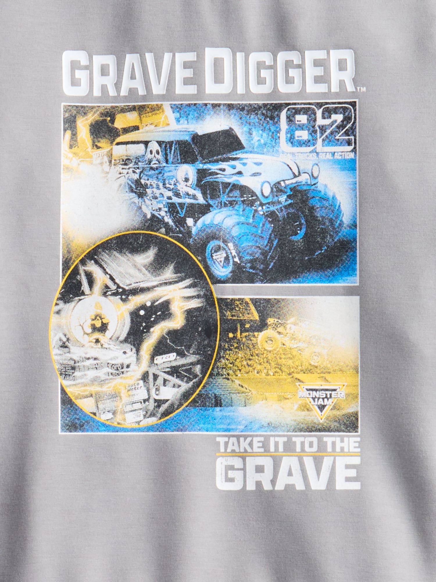 Monster Jam Boys Long Sleeve Graphic Crewneck Pullover, Sizes 4-16
