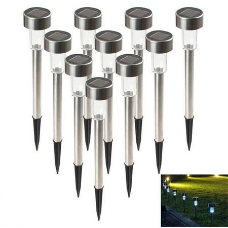 Ktaxon 10PCS Waterproof Solar LED Torch Light, Outdoor Landscape Lawn Garden Lights, Solar Flickering Path Lamp Spotlight