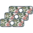 thumbnail image 2 of SKYSONIC Faucet Absorbent Mat 3 Pcs Watercolor Flowers Leaves Kitchen Faucet Splash Catcher Washable Counter Drying Pads Behind Faucet for Kitchen Bathroom, 2 of 7