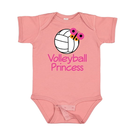 Inktastic Volleyball Butterfly Princess Girls Baby Bodysuit