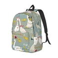 thumbnail image 2 of Naloa Canvas Backpack for Men Women Cute Farm Birds Print Rucksack Casual Travel Daypack Large and Small Durable College Tote Satchel Bookbag for Teens, 2 of 8
