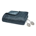 thumbnail image 3 of Beautyrest Plush Blanket Pinsonic Quilt Super Soft Electric Throw - Full - Teal, 3 of 5