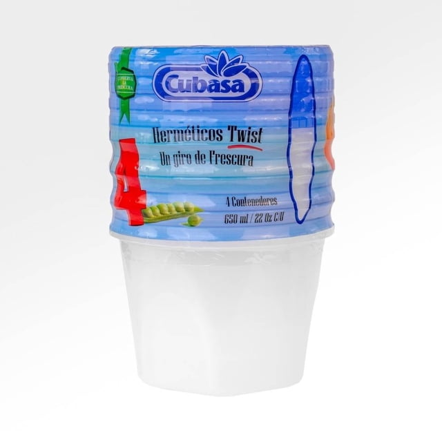 Herméticos Cubasa 4 Piezas Twist 650 ml Tapa Turquesa