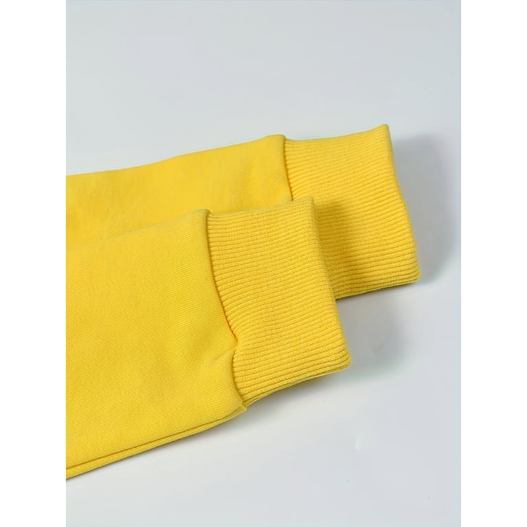 HILEELANG Kids Cotton Blend Full-Zip Hoodie, Lightweight Yellow photo 7