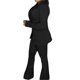thumbnail image 3 of SAYOO Office Lady Traje de 2 piezas Slim Fit Color sólido Mujeres Blazer y conjunto de pantalones de trabajo para ropa casual Fiesta de negocios SAYOO  Moda, 3 of 7