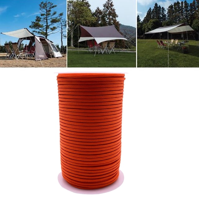 Cord 550 Multifunction Ropes 328 Feet, Tent Rope Parachute Cord Outdoor Survival Rope Making - Orange