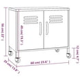 thumbnail image 4 of vidaXL Armoire de Rangement Jaune Moutarde 60x35x56 cm Acier, 4 of 5