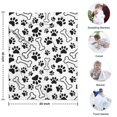 thumbnail image 4 of Pet Paw Print and Bone Blanket,Comfortable Soft Flannel Throw Blanket,All Season,Warm Lightweight Blankets for Sofa Bed Couch Living Room Chair,30"x40", 4 of 4