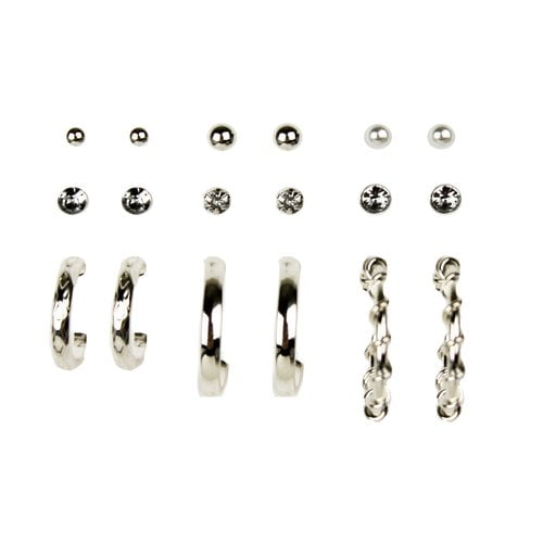 Time And Tru Essentials Multi Ear 9-on S Hoop Std Ear