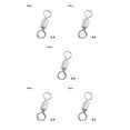 thumbnail image 1 of Transemion Connecteur de Pêche Rotation à 360 Degrés Bague Pivotante Résistant à l'Usure Roulement à Billes Léger Connecteurs à Pression 5 5Set, 1 of 6