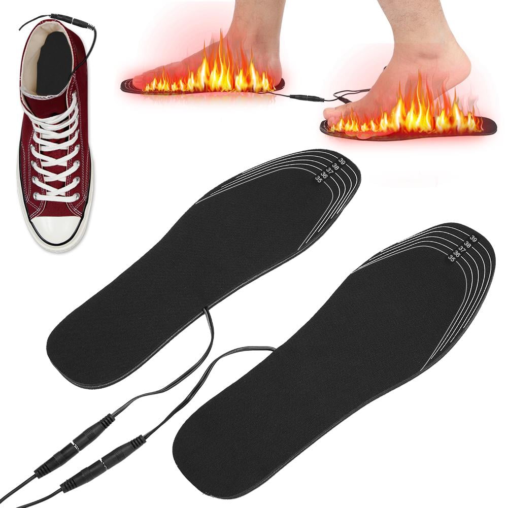 LYUMO Foot Warming Pad, Insoles, Winter USB Heated Shoe Insoles Foot Warming Pad Mat Heating