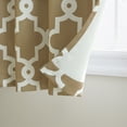 thumbnail image 3 of TOWN & COUNTRY EVERYDAY Ironwork Geo Trellis Sateen Indoor Curtains, Room Darkening Blackout, Grommet Top, Energy Efficient, 2-Pack Set, 52"x84", Taupe, 3 of 10