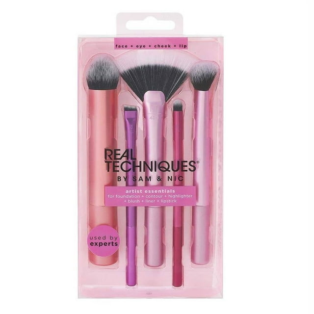 Kit de brochas Real Techniques para maquillaje artist essentials 5 pzas