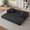 Dark Gray, variant on Convertible Sofa Bed,Square Corduroy Sofa, Unique Two-Tier Design,for Apartments & Large Spaces,Black