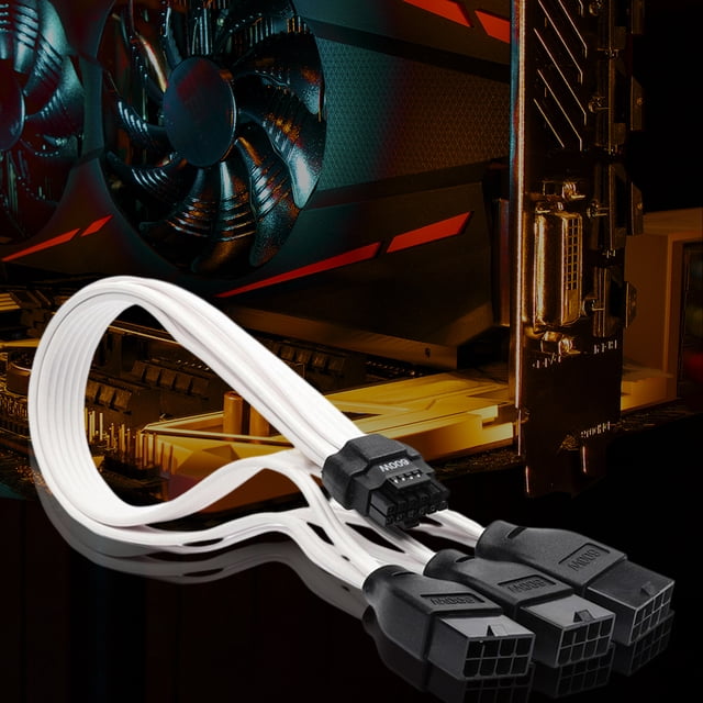 Cable De Extensión Pci-E 5.0 Cable de extensión PCI-e 5.0 Cable de 30 cm para GPU RTX 3090Ti 4070Ti 4080 4090 (Blanco)