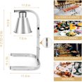 thumbnail image 2 of HELLONE Food Heat Lamp Stainless Steel Food Warmer Lamp with Bulb for Food Heating Lamp Free Standing 250w Commercial Food Service Heat Lamp Adjustable Height Fresh Food Lamp (110v), 2 of 7