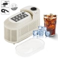 thumbnail image 1 of Compact Countertop Ice Maker, Produces Solid Square Ice Cubes in 15 Mins, Portable with Car Cord for Camping, RV Trips, Small Spaces, Quick Ice Production, 1 of 8