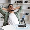 thumbnail image 5 of Kingamei Regalos de cumpleaños para hombres - Soporte ajustable para teléfono celular con altavoz inalámbrico Bluetooth Regalos de día para él Altavoz Bluetooth de inducción inalámbrico con soporte pa, 5 of 5