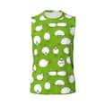 thumbnail image 6 of Lsque Funny Sheep Doing Yoga Print Men's Cotton Blend Sleeveless Muscle Shirts (S-3XL)- Moisture Wicking, Odor Protection, UPF 30+,XX-Large, 6 of 8