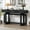 Black, variant on EUROCO 57" Long Console Table,Wood Sofa Table for Entryway with 3 Drawers for Living Room Hallway Foyer Office,Antique Gray