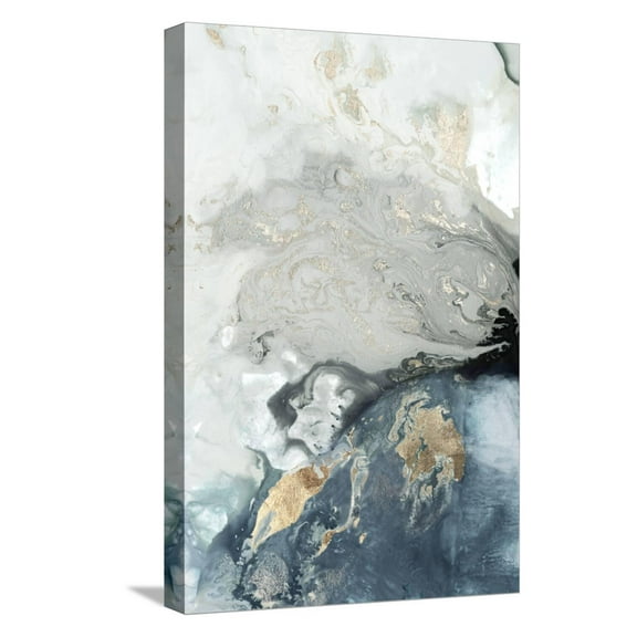 Art.com Ocean Splash I Indigo Version Stretched Canvas Print Wall Art by PI Studio, 12" x 18"