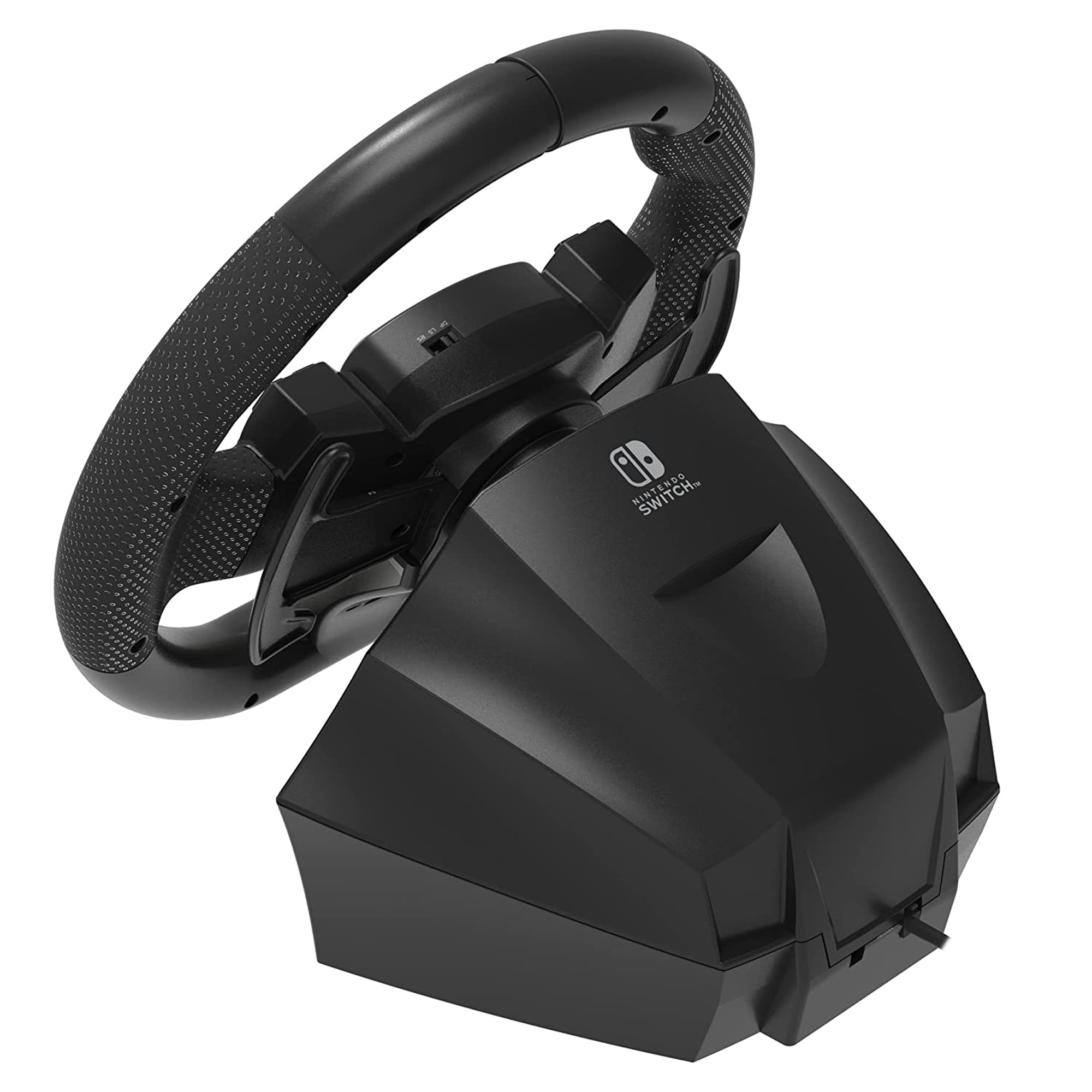 HORI - Pro Deluxe Black Nintendo Switch Video Game Racing Wheel