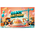 thumbnail image 2 of Construction Theme Happy Birthday Banner Kids Party Decoration Cake Design for Birthday Celebration Indoor Decoration Kids Party, 2 of 7