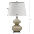 thumbnail image 3 of SAFAVIEH Eva 24 in. Taupe Glass Table Lamp with Off-White Cotton Shade, Set of 2, 3 of 9