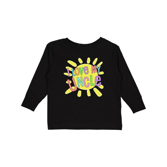 Inktastic I Love My Uncle Sun and Rainbow Letters Boys or Girls Long Sleeve Toddler T-Shirt