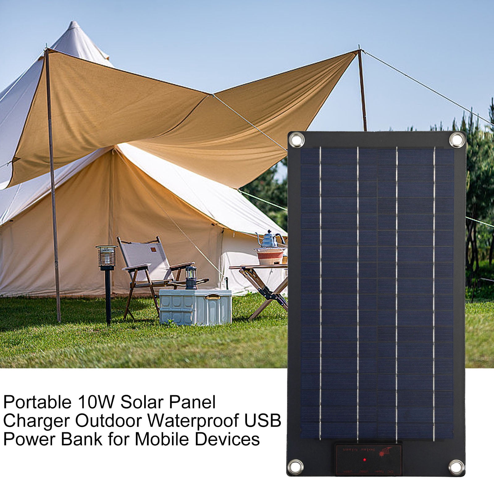 High Efficiency 10W Solar Panel with USB Output Solar Charging Pad Solar Panel for Phones, Tablets, and More