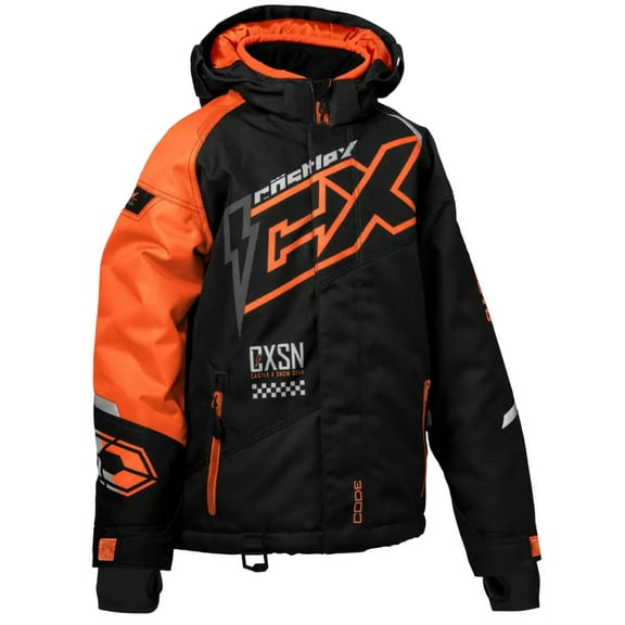 Castle X Code G5 Youth Snow Jacket Black/Orange XS
