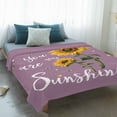 thumbnail image 4 of Violet Sunshine Sunflower Blanket Soft Cozy Warm Throw Blanket for Couch, Plush Fuzzy Flannel Fleece Blankets for Sofa, Pastoral Bees Farmhouse Floral Bed Blankets Lightweight Gifts for Men, 40"x50", 4 of 9