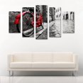 thumbnail image 2 of Juego de Cuadros Decorativos, Bicicleta Roja y Estilo Urbano, 5 Piezas, Ideal para Sala y Estudio, 150x80cm, 2 of 5
