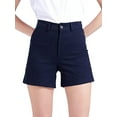 thumbnail image 1 of Coduop Women Retro Low Cut Cargo Shorts Denim Short Sweatpants Casual Stretchy Sweatshorts, 1 of 7
