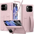 thumbnail image 1 of Funda para Google Pixel 10 Pro Fold con soporte para stylus y soporte de pie en rosa, 1 of 7
