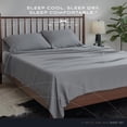 thumbnail image 5 of SHEEX Arctic Aire MAX Sheet Set, Ultrasoft Cooling Sheets with 1 Flat Sheet, 1 Fitted Sheet, and 2 Pillow Cases, California King, Charcoal, 5 of 7