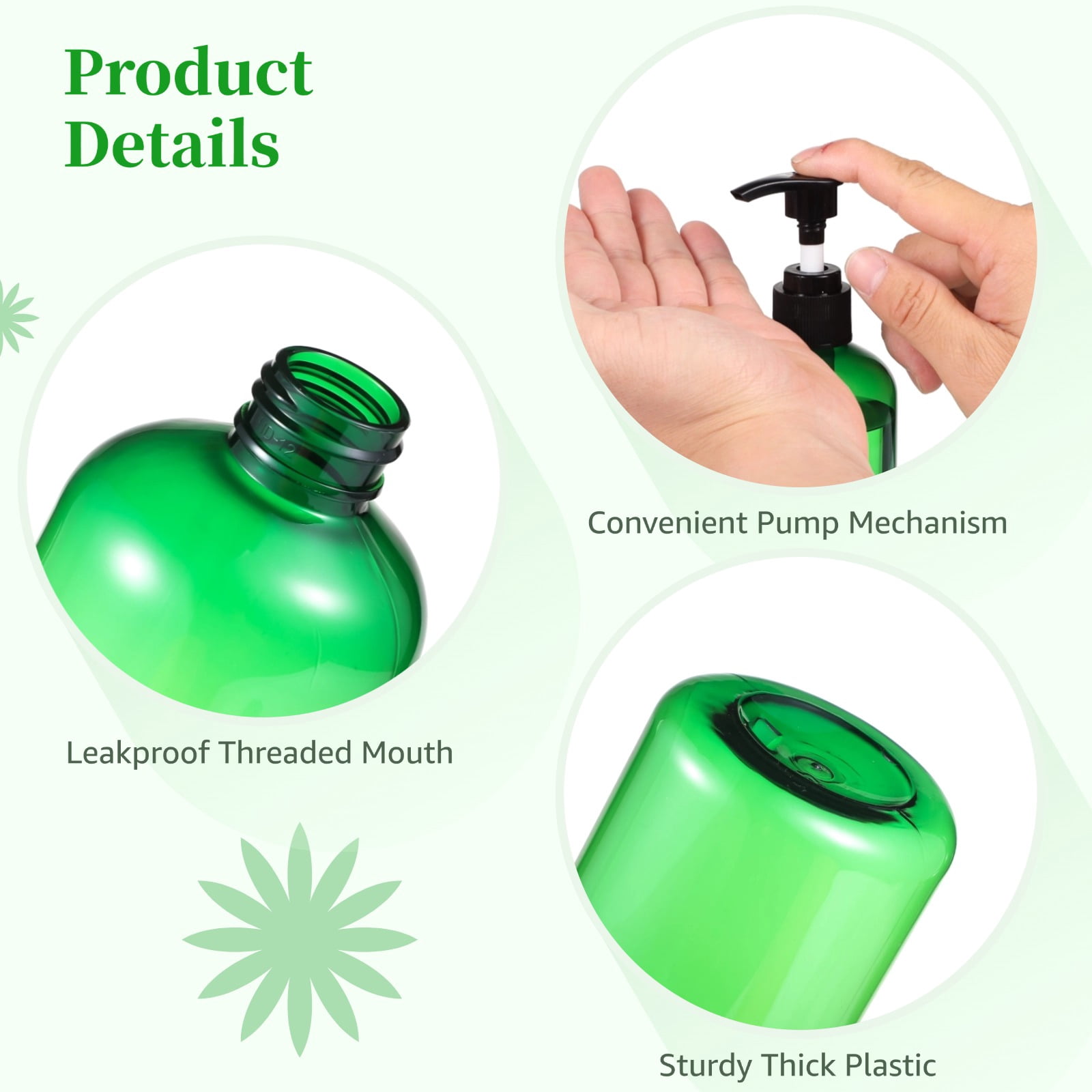 30 Pack 8 oz Empty Pump Bottles, Leak-Proof Refillable Travel Bottles for Shampoo, Lotion, Conditioner, Semi-Transparent Plastic Dispensers