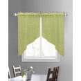 thumbnail image 3 of Vintage Fruit Green Swag Valances for Windows, Farmhouse Retro Solid Color Linen Texture Rod Pocket Sheer Valances for Windows, Swag Toppers Light Filtering for Kitchen Living Room 2 Panels 36''x45'', 3 of 6