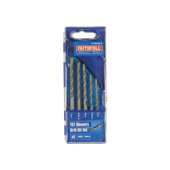 Faithfull - Standard Masonry Drill Set, 5 Piece 5-7mm